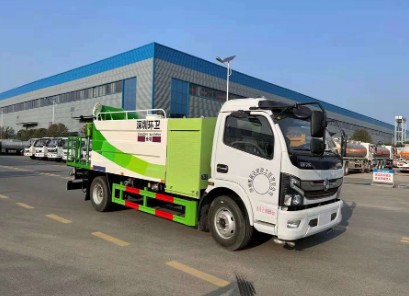電動灑水車圖片_東風(fēng)凱普特5噸純電動抑塵車